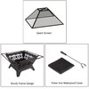 Pure Garden 5-Pc Fire Pit with Star Cutouts, Black 50-LG1203